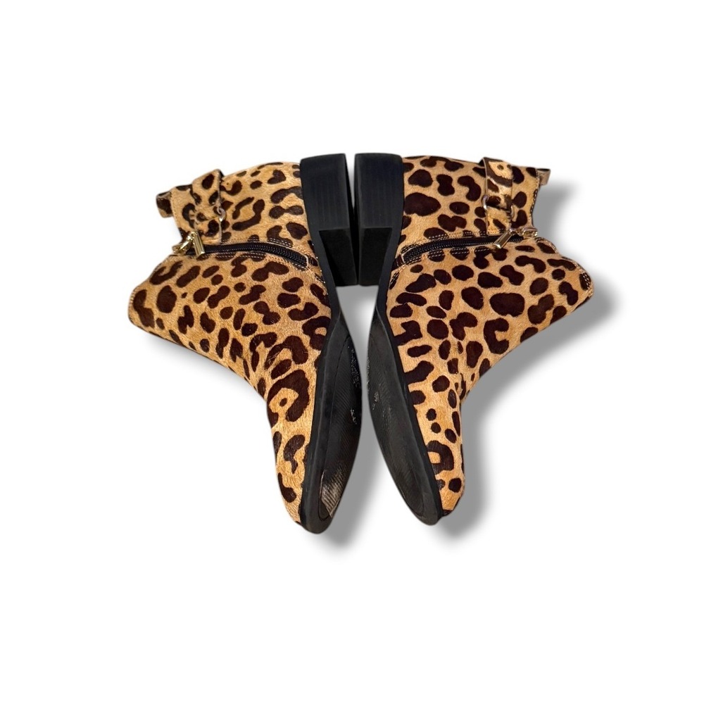 Steven by Steve Madden Chavi-L Booties Womens 7 Leopard Calf Hair Ankle Boots - Picture 3 of 10